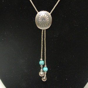 Vintage (60's-80's) Navajo Scott Dave Liquid Silver Necklace